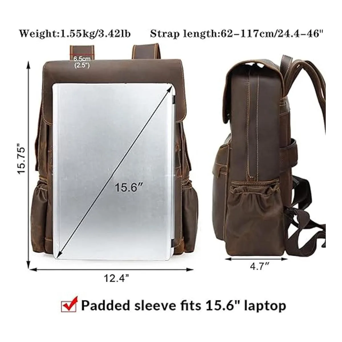 Mochila vintage de piel auténtica de 15.6 pulgadas para_4