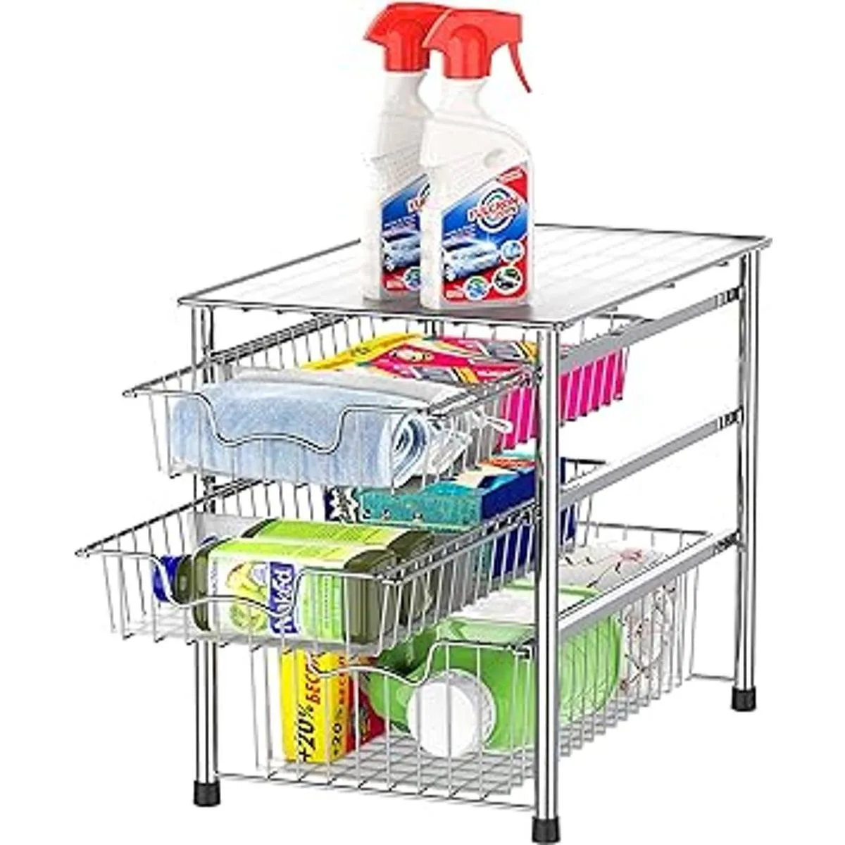 Simple Houseware Organizador apilable con 3 niveles de_2