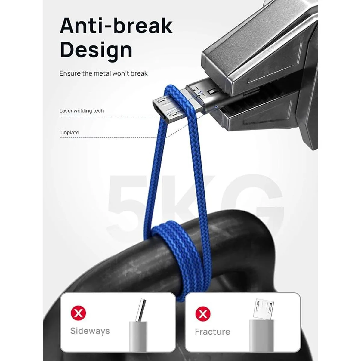 Cable micro USB Android JSAUX paquete de 2 unidades de_5