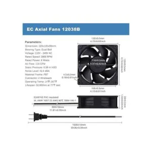 GDSTIME 4.724 in x 1.496 in AC 110 V a 240 V EC ventilador_6
