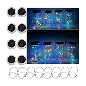 Cynzia Paquete de 8 luces solares para tarro de masón 30_1