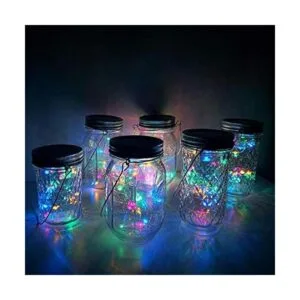 Cynzia Paquete de 8 luces solares para tarro de masón 30_7