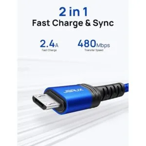 Cable micro USB Android JSAUX paquete de 2 unidades de_4