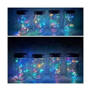 Cynzia Paquete de 8 luces solares para tarro de masón 30_6