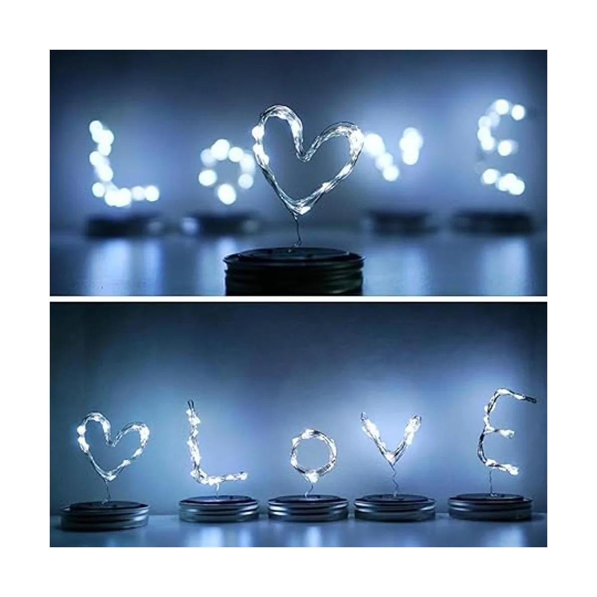 Paquete de 8 luces solares para tarros de masón 20 luces_5