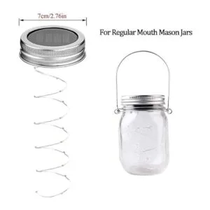 Paquete de 8 luces solares para tarros de masón 20 luces_4