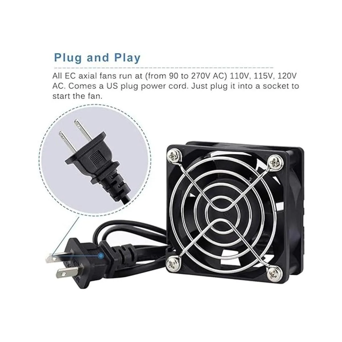 GDSTIME EC ventilador de refrigeración 2.362 in x 2.362 in_2