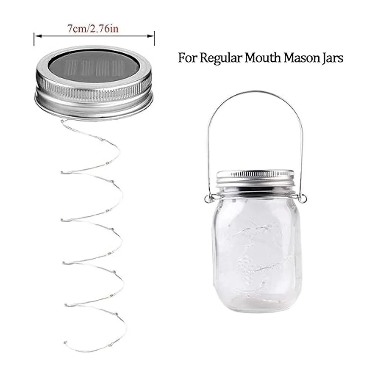 Cynzia Paquete de 8 luces solares para tarro de masón 30_5