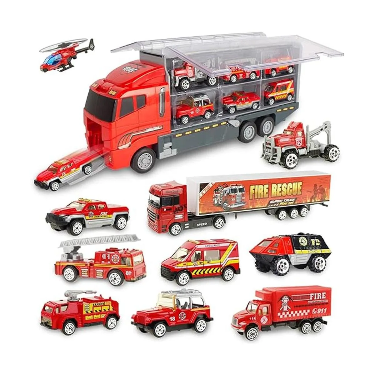 Jenilily Camiones de bomberos juguetes para niños_1