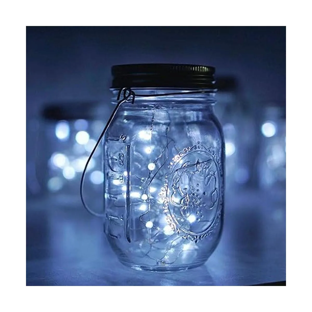 Paquete de 8 luces solares para tarros de masón 20 luces_6
