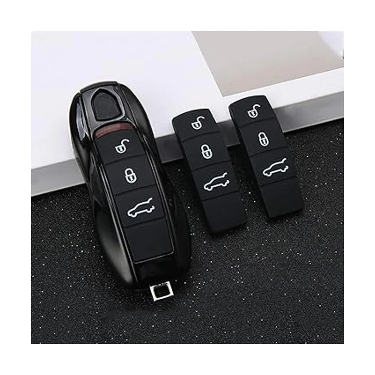Funda de botón para llave remota compatible con Porsche_6