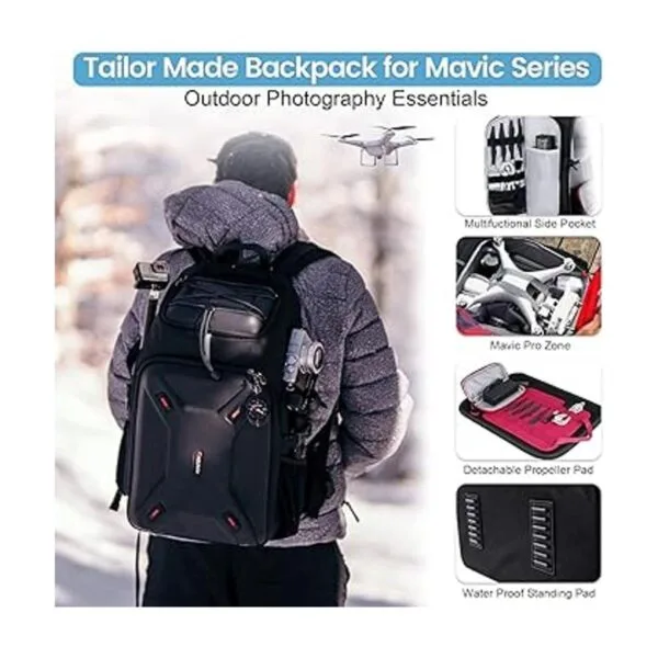 Endurax Mochila de dron para cámara DSLR y DJI Phantom_3