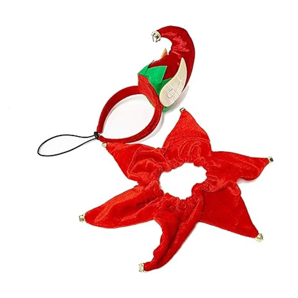 Midlee Sombrero de elfo para perro con banda de cuello_6