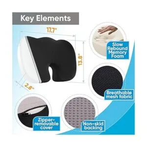 Cojín de asiento para silla de oficina almohadilla firme_2