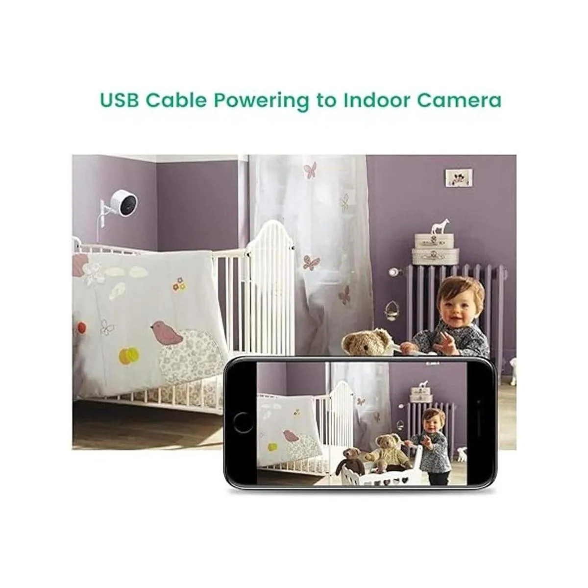 Cable de extensión de 25 pies de repuesto para Wyze Cam_4