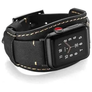 CooBes Correa de cuero genuino compatible con reloj Apple_1