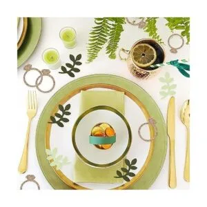 Fonder Mols Confeti de mesa de boda verde confeti bohemio_5