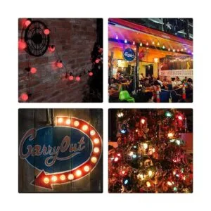 Paquete de 10 bombillas LED de colores de 1 W E27 G45_5