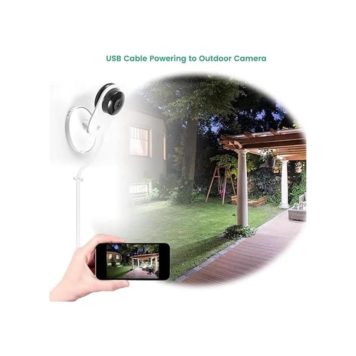 Cable de extensión de 25 pies de repuesto para Wyze Cam_3