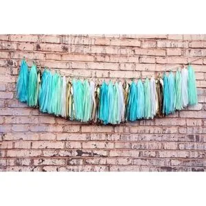 Fonder Mols Guirnalda de papel de seda con borlas paquete_3