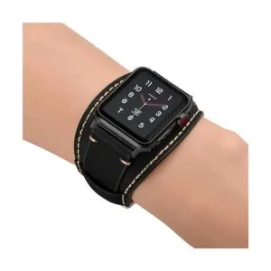 CooBes Correa de cuero genuino compatible con reloj Apple_5