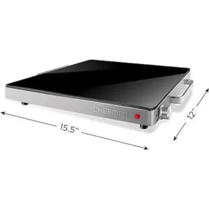 Chefman Bandeja de calentamiento compacta con control de_5