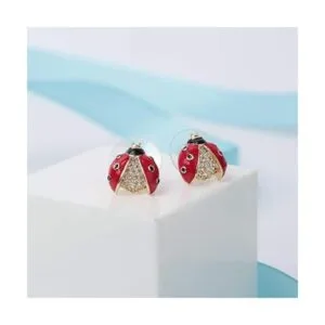 Aretes de mariquita con dije de insecto disfraz de bebé_2