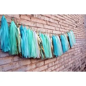 Fonder Mols Guirnalda de papel de seda con borlas paquete_2