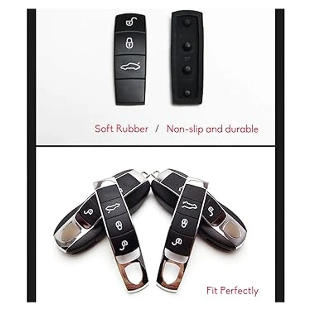 Funda de botón para llave remota compatible con Porsche_5