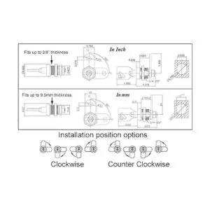 Admiral Locks Cerradura de leva tubular con llaves_2