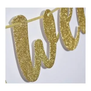 Taco Bout a Wedding Guirnalda de carteles con purpurina_4
