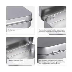 Tamicy Latas rectangulares de metal vacías con bisagras_4