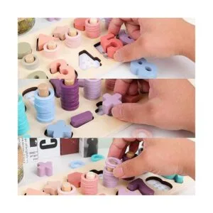 QZMTOY Apilador de forma de conteo de madera con bloques_6