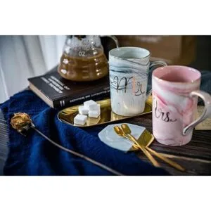 Jumway Juego de tazas de café Mr and Mrs Regalo único_5