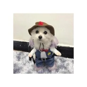 Meihejia Chaqueta de vaquero divertida para perros y_3