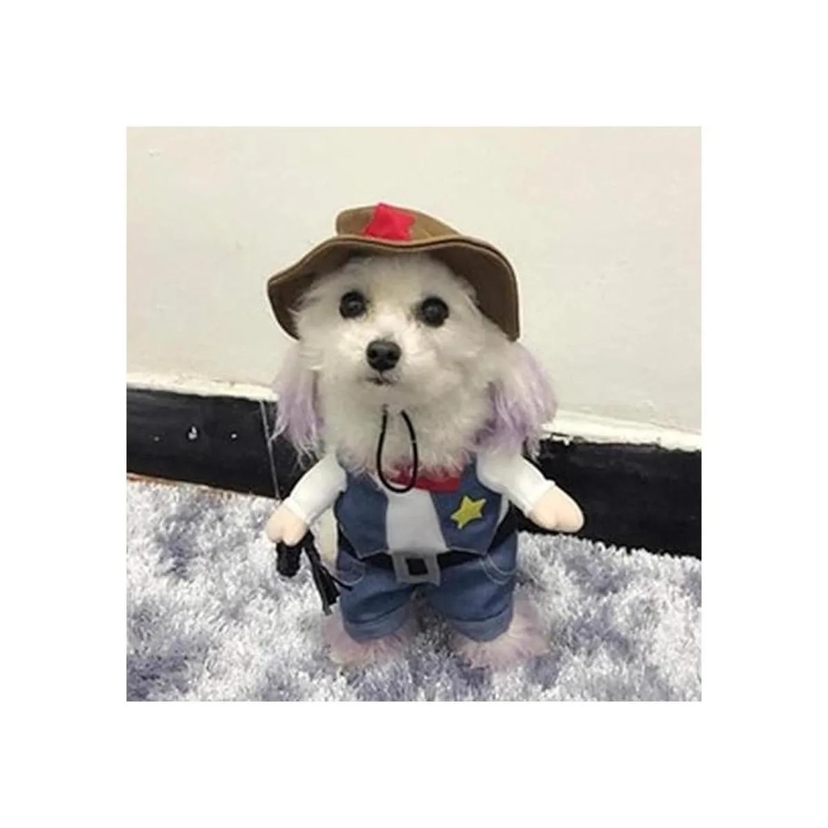 Meihejia Chaqueta de vaquero divertida para perros y_3