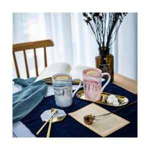 Jumway Juego de tazas de café Mr and Mrs Regalo único_4