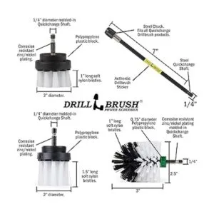 Kit de limpieza de Drill Brush cepillos con conector para_5