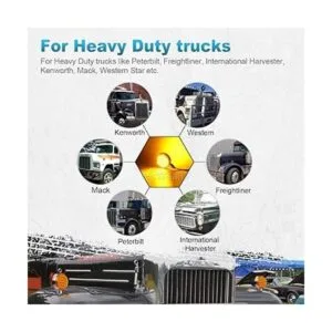 Partsam 2 luces redondas de doble cara color ámbar 48_3