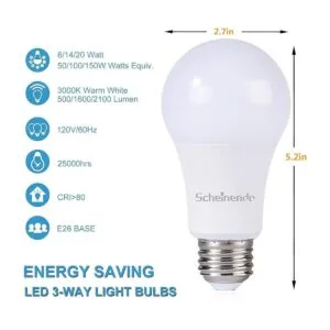 Scheinenda Bombillas LED de 3 vías equivalentes a_2