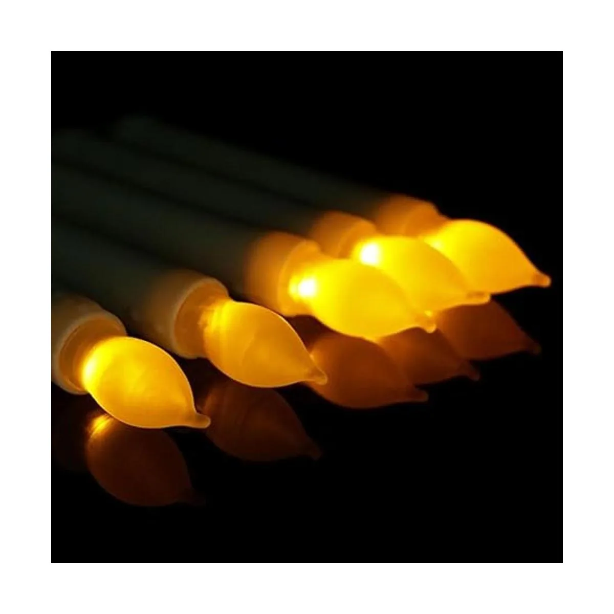 Houdlee Juego de 12 velas cónicas sin llama velas LED de_4
