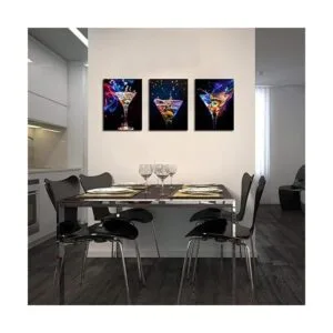 Biuteawal 3 piezas de arte de pared colorido y brillante_2