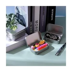 Tamicy Latas rectangulares de metal vacías con bisagras_5