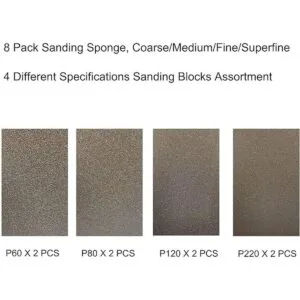 Paquete de 8 esponjas de lijado surtidas bloque de lijado_2