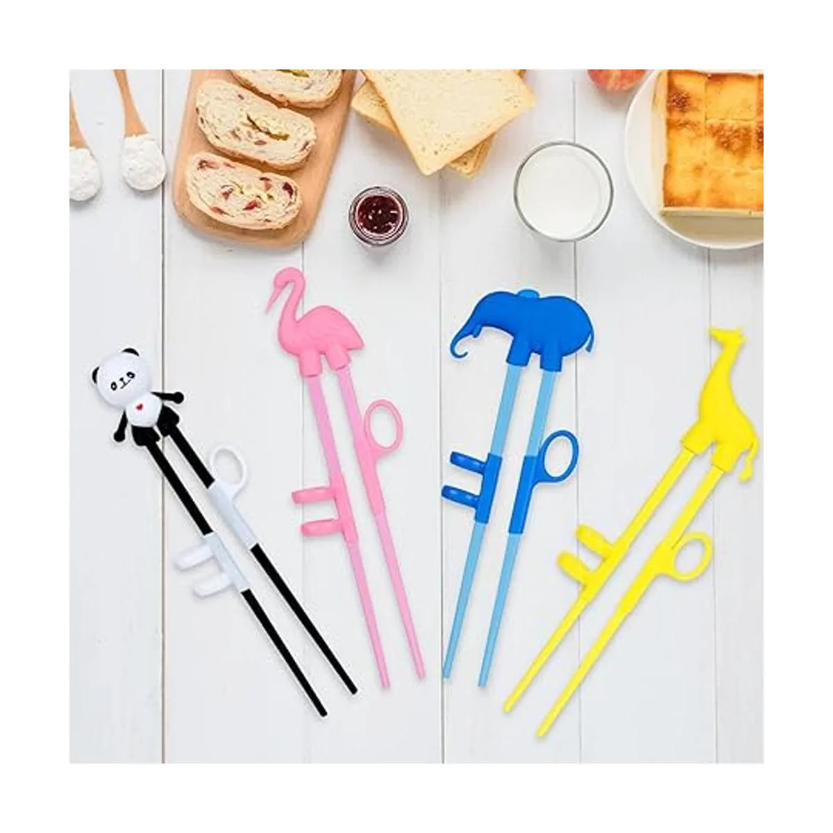 Plum Garden 4 palillos para niños palillos de aprendizaje_5