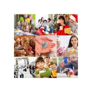 Pursuestar Caja de música con manivela transparente de_6