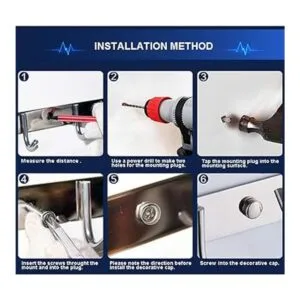 Perchero de níquel cepillado toalla y llavero de 11_6