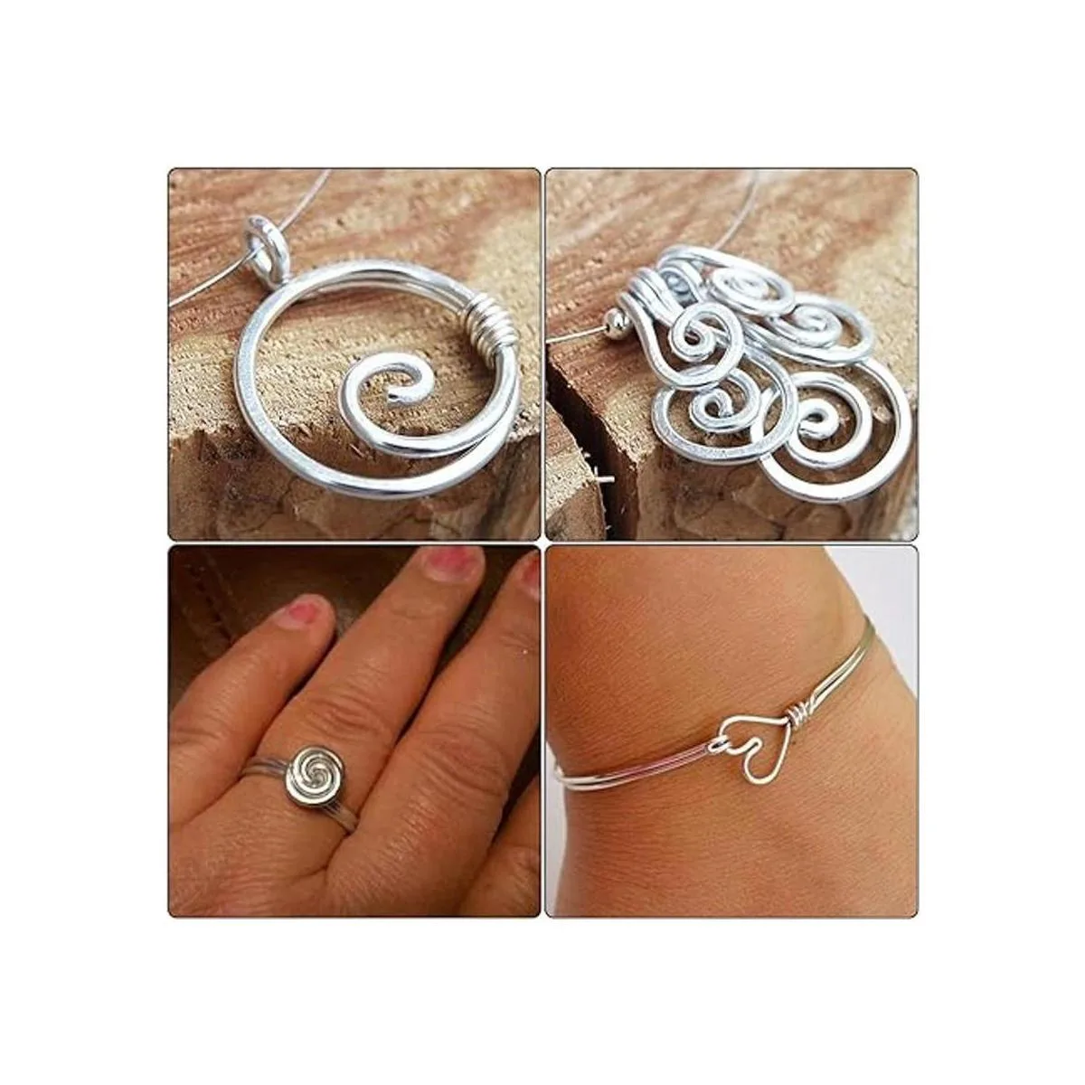 Alambre de aluminio plateado de 0.118 in de diámetro_7