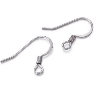 Kissitty Ganchos para pendientes Acero inoxidable Metal_1