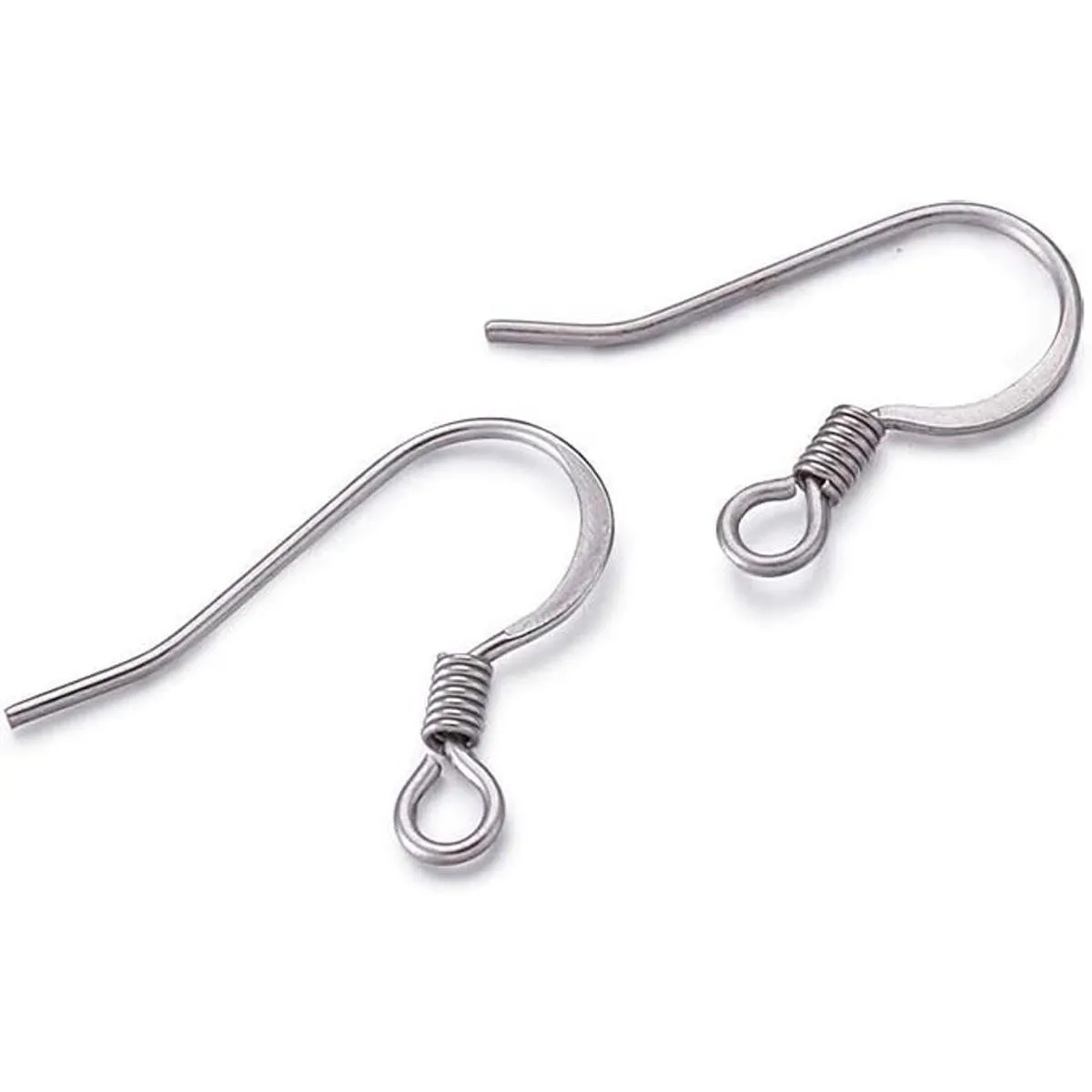 Kissitty Ganchos para pendientes Acero inoxidable Metal_1